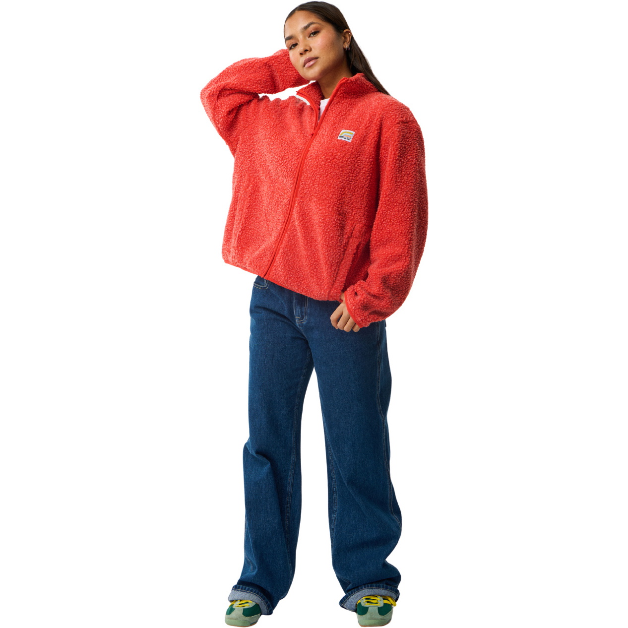 2026 Rip Curl Womens Every Day Polar Zip Thru Fleece 0B8WFL - Red